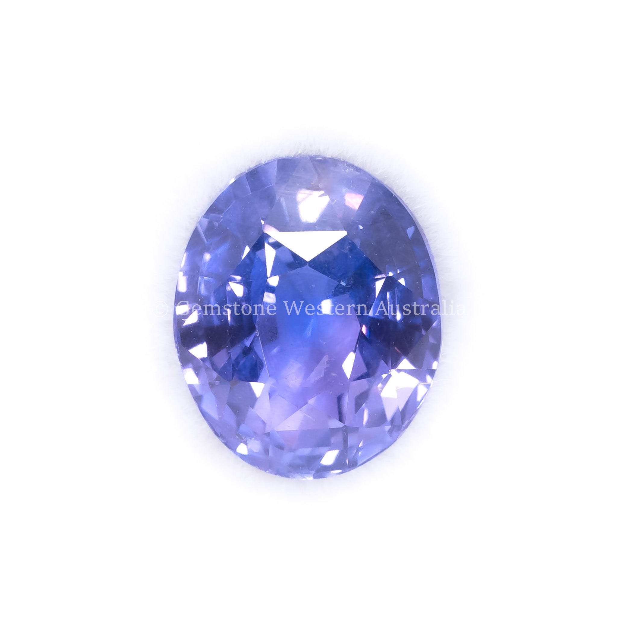4.02ct natural unheated violet sapphire in white background