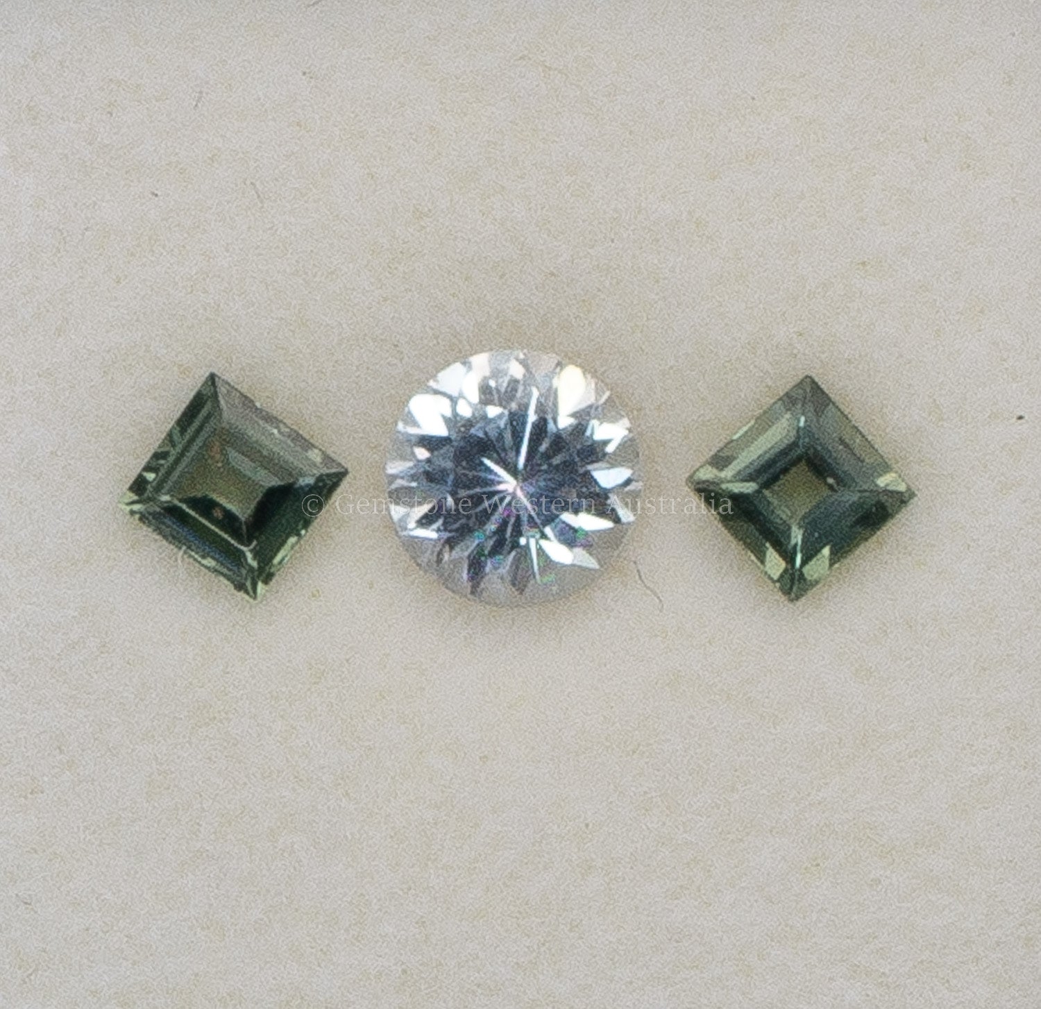 1.08 ct NATURAL SAPPHIRES - THREE-PIECE SET