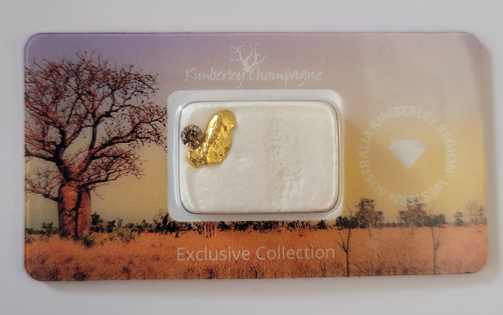 0.146ct Australian Champagne Diamond and Gold Nugget