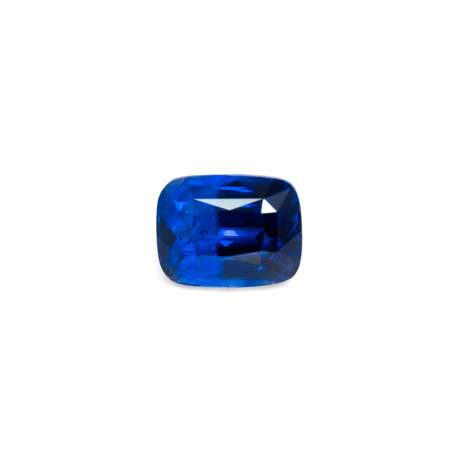 loose 1.55ct Natural Blue Sapphire – Rectangular Cushion Mixed Cut | Royal Blue in white background
