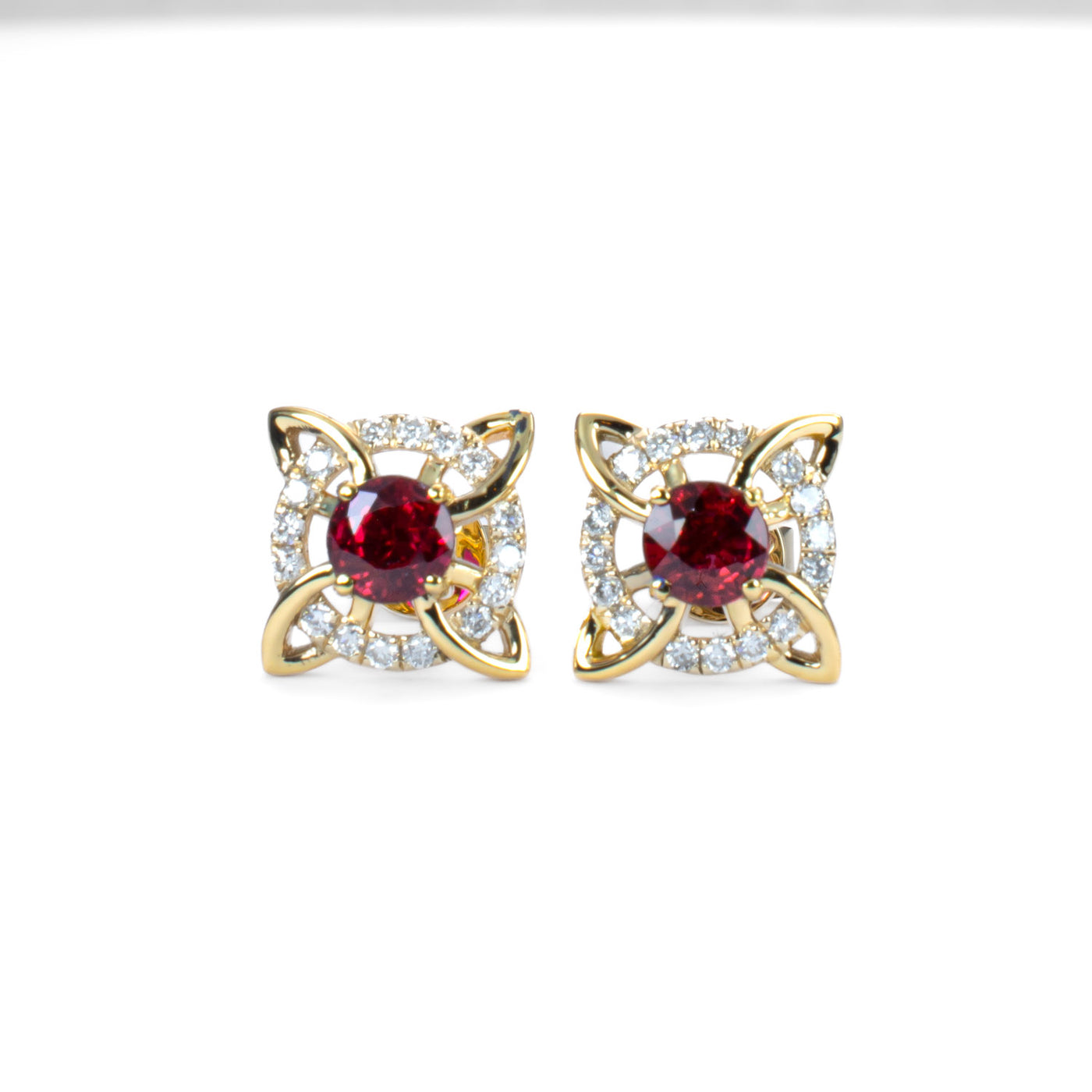 Diamond Ruby Studs