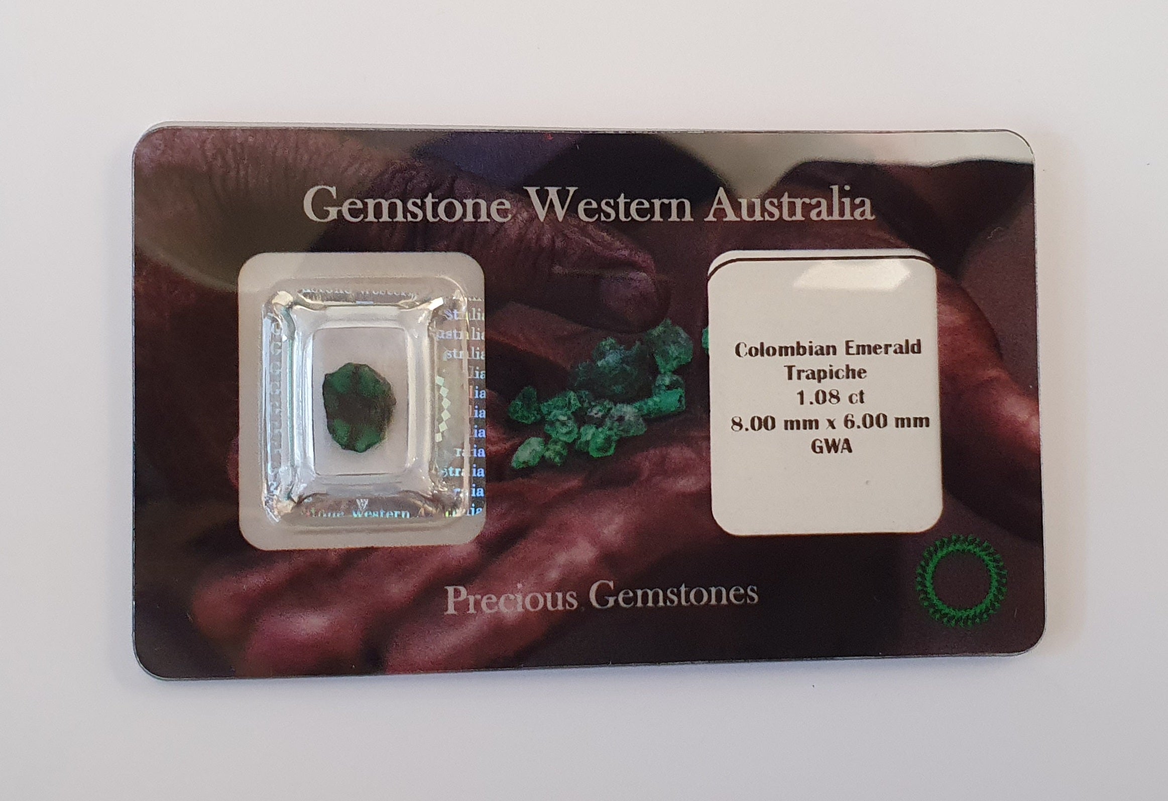 1.08 ct Natural Trapiche Colombian Emerald