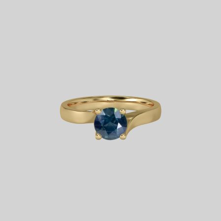 2.04 Carat Natural Teal Green color Sapphire Ring 19923074 - R5
