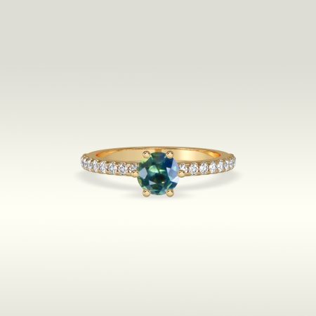 1.14 Carat Natural Teal Green color Sapphire Ring 19923075 2 - R3