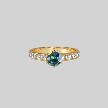 1.18 Carat Natural Teal Green color Sapphire Ring 19923075 2 - R4