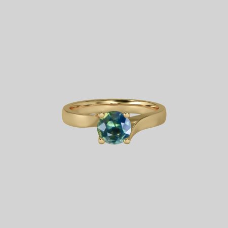 1.02 Carat Natural Teal Green color Sapphire Ring 19923075 2 - R5
