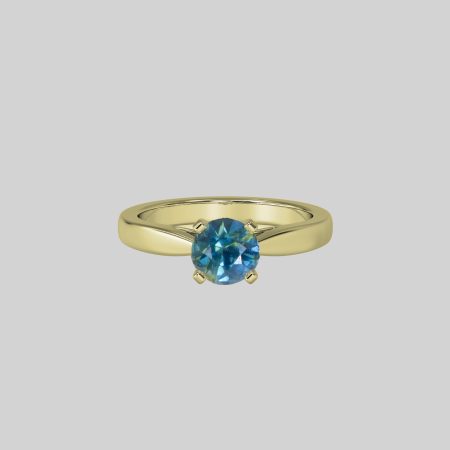 1.05 Carat Natural Teal Blue color Sapphire Ring 19923075 1 - R2
