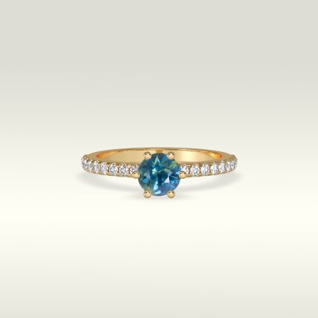 1.17 Carat Natural Teal Blue color Sapphire Ring 19923075 1 - R3