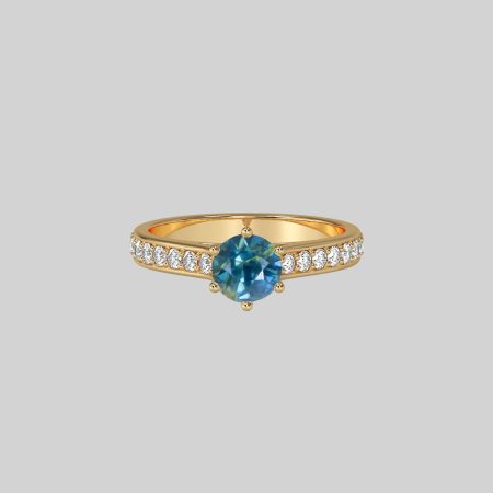 1.21 Carat Natural Teal Blue color Sapphire Ring 19923075 1 - R4