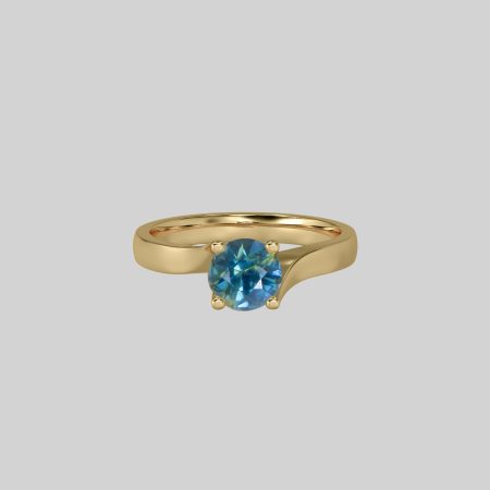 1.05 Carat Natural Teal Blue color Sapphire Ring 19923075 1 - R5