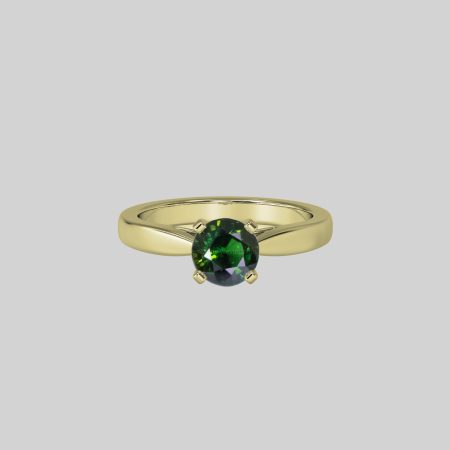 1.52 Carat Natural Teal Green color Sapphire Ring 19923076 - R2