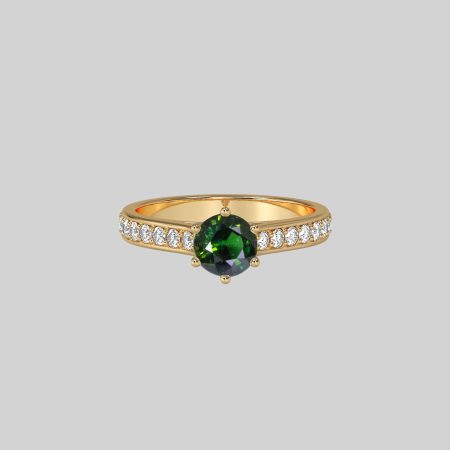 1.68 Carat Natural Teal Green color Sapphire Ring 19923076 - R4