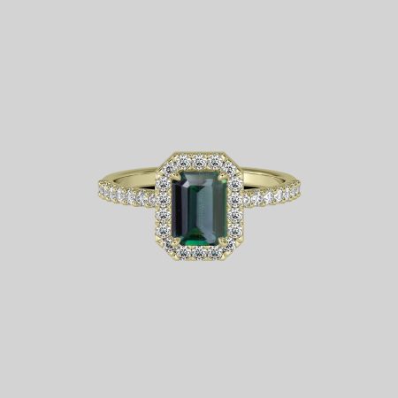1.73 Carat Natural Teal Green color Sapphire Ring 19923079 -E2