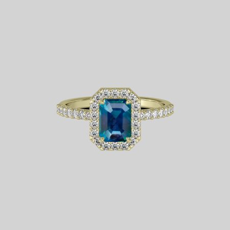 2.37 Carat Natural Teal Green Color Sapphire  Ring 19923084 -E2