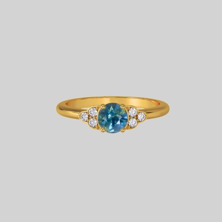 1.11 Carat Natural Teal Blue color Sapphire Ring 19923075 1 - R1