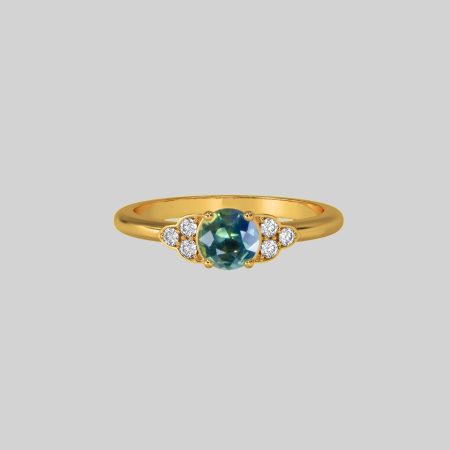 1.08 Carat Natural Teal Green  color Sapphire Ring 19923075 2 - R1