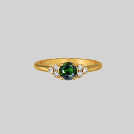 1.58 Carat Natural Teal Green color Sapphire Ring 19923076 - R1