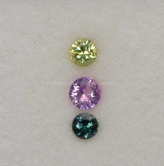 0.50 ct NATURAL SAPPHIRES - THREE-PIECE SET