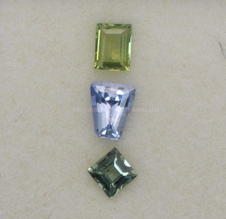 0.84 ct Blue and Green Sapphire Set | Gemstone WA