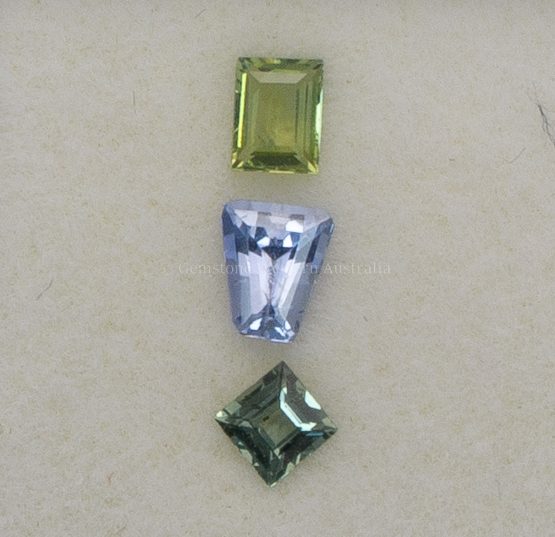 0.84 ct Blue and Green Sapphire Set | Gemstone WA